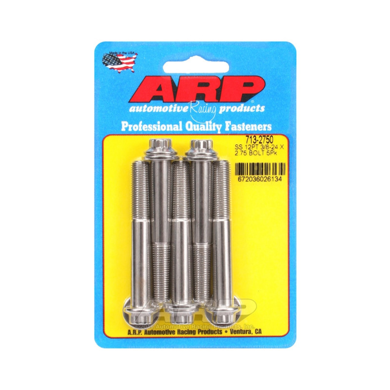 Șuruburi și piulițe universale ARP cu cap mic 3/8-24 – Oțel inoxidabil, 12 bucăți x 5 - ARP-713-2750 - 713-2750 - 3666618197630